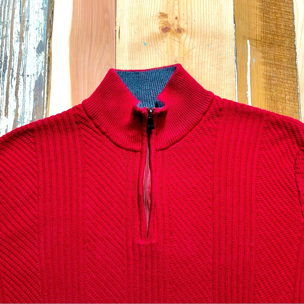 Calvin Klein large pullover zip neck sweater, 100% cotton, never worn!
